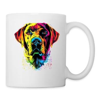 Labrador Retriever Couleurs Colorées Pop Art Chiens - Mug blanc - blanc - Droite