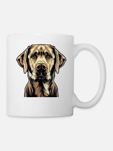 Labrador Retriever Hund Liebe Junge Süße Labradore - Tasse - Weiß