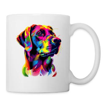 Labrador Retriever Couleurs Colorées Pop Art Chiens - Mug blanc - blanc - Droite