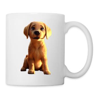 Labrador Retriever Chien Amour Jeunes Labradors Mignons - Mug blanc - blanc - Droite