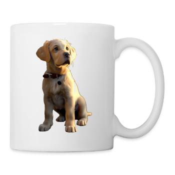 Labrador Retriever Chien Amour Jeunes Labradors Mignons - Mug blanc - blanc - Droite