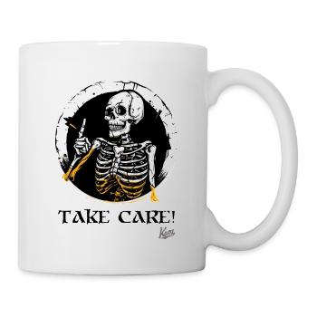 Skeleton Skull Council: Watch out! - Mug - white - Right