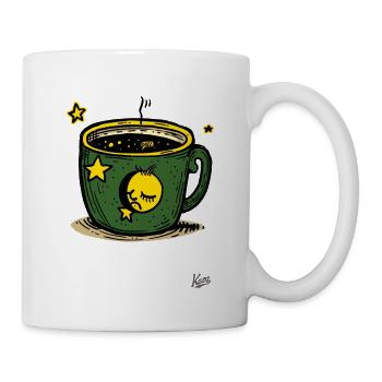 Sleepy Coffee : Mug avec lune et étoiles - Mug blanc - blanc - Droite