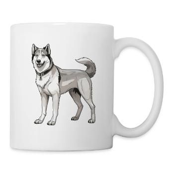 Animal de chien husky - Mug blanc - blanc - Droite