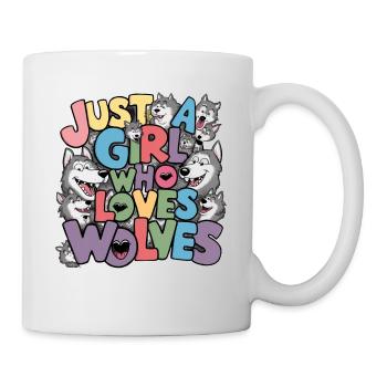 Just a girl who loves wolves - Mug - white - Right