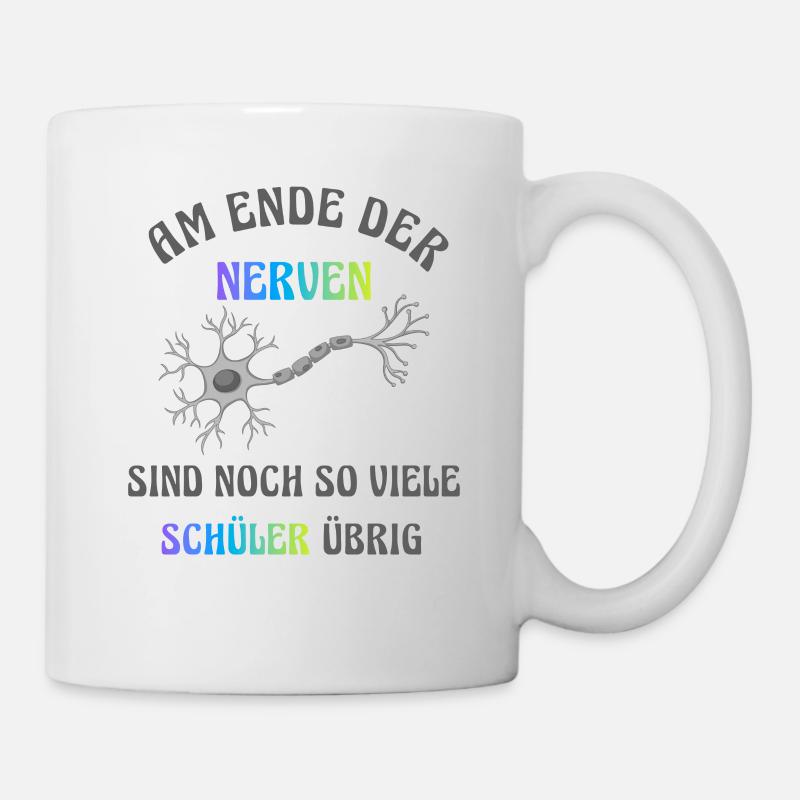 Am Ende der Nerven - Tasse - Weiß