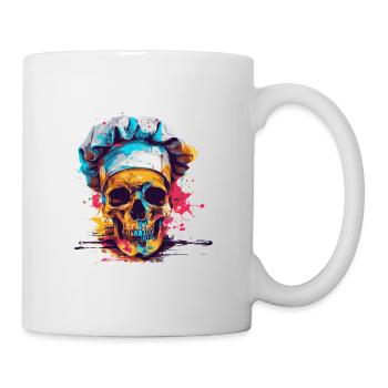 Crâne de chef - Mug blanc - blanc - Droite