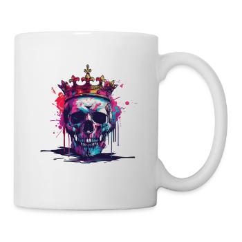 Couronne de crâne de roi - Mug blanc - blanc - Droite