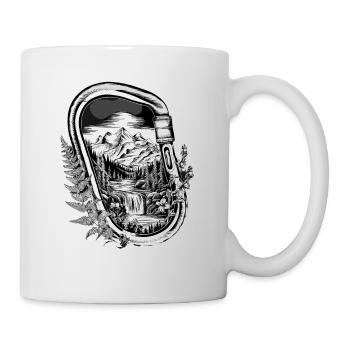 Bergsteigen Bergseigerhaken Wandern Karabiner - Tasse - Weiß - Rechts