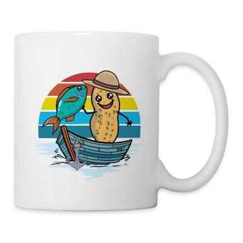 Peanut Rainbow Boat Fish Fish Fisher Nut - Mug - white - Right