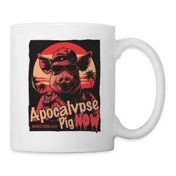 Cooles Apokalypse-Schwein jetzt - Tasse - Weiß - Rechts