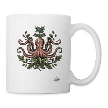 Plants Leaves and Octopus - Mug - white - Right