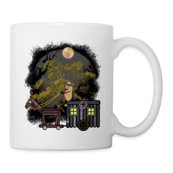 Medieval Travel Peanut Mystical Carriage Horse - Mug - white - Right