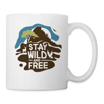 STAY WILD AND FREE - Mug - white - Right