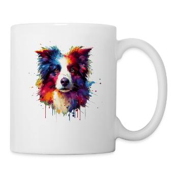Colorful Splash Art Border Collie Border Collies - Mug - white - Right