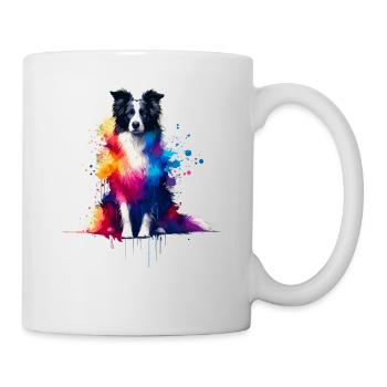 Colorful Splash Art Border Collie Border Collies - Mug - white - Right