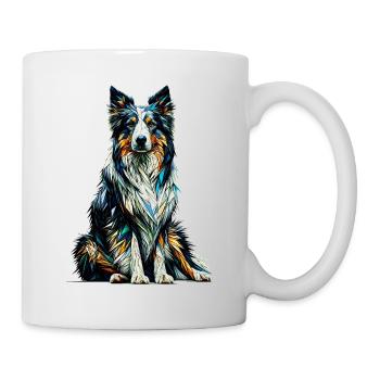 Polygon Art Border Collie Border Collies - Mug - white - Right