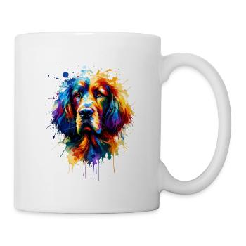 Éclaboussures colorées Setter anglaise Setter Laverack - Mug blanc - blanc - Droite