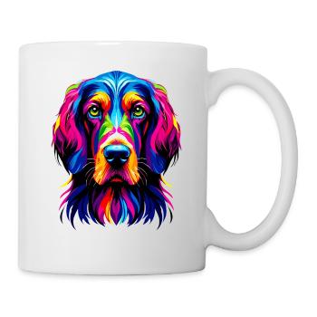 Pop Art coloré Setter anglais Laverack Setter - Mug blanc - blanc - Droite