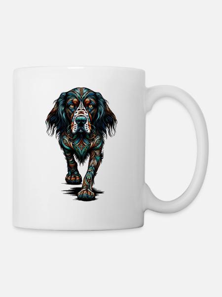 Mandala Art Setter Anglais Setter Laverack - Mug blanc - blanc