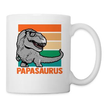 Papa Père Dino Dinosaure Papasaurus - Mug blanc - blanc - Droite