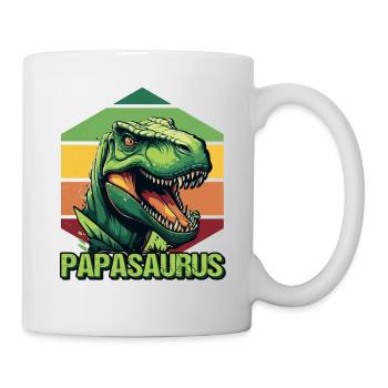 Papa Père Dino Dinosaure Papasaurus - Mug blanc - blanc - Droite