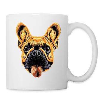 Bouledogue français motif chien bouledogues dogue allemand - Mug blanc - blanc - Droite