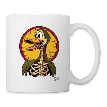 Duck Hunt for a Funny Stupid Skeleton Duck - Mug - white - Right