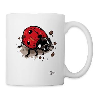 Niedlicher Cartoon-Marienkäfer - Tasse - Weiß - Rechts