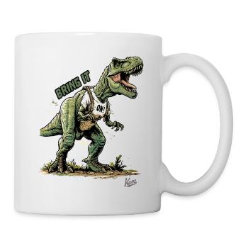 Dinosaure Rex géant : Dino, allez ! - Mug blanc - blanc - Droite