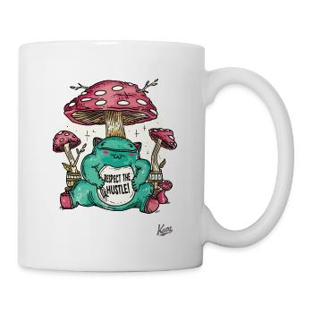 Fat Little Frog Monster and Mushrooms - Mug - white - Right
