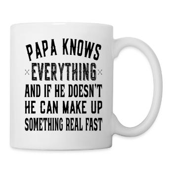 Papa sait tout - Fête des pères Grand-père - Mug blanc - blanc - Droite