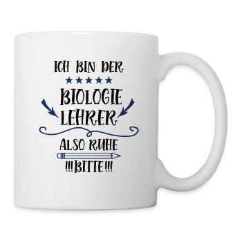 Biologielehrer Lehrer Spruch Biologe Schule Bio - Tasse - Weiß - Rechts