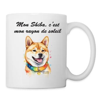Shiba rayon de soleil - Mug blanc - blanc - Droite