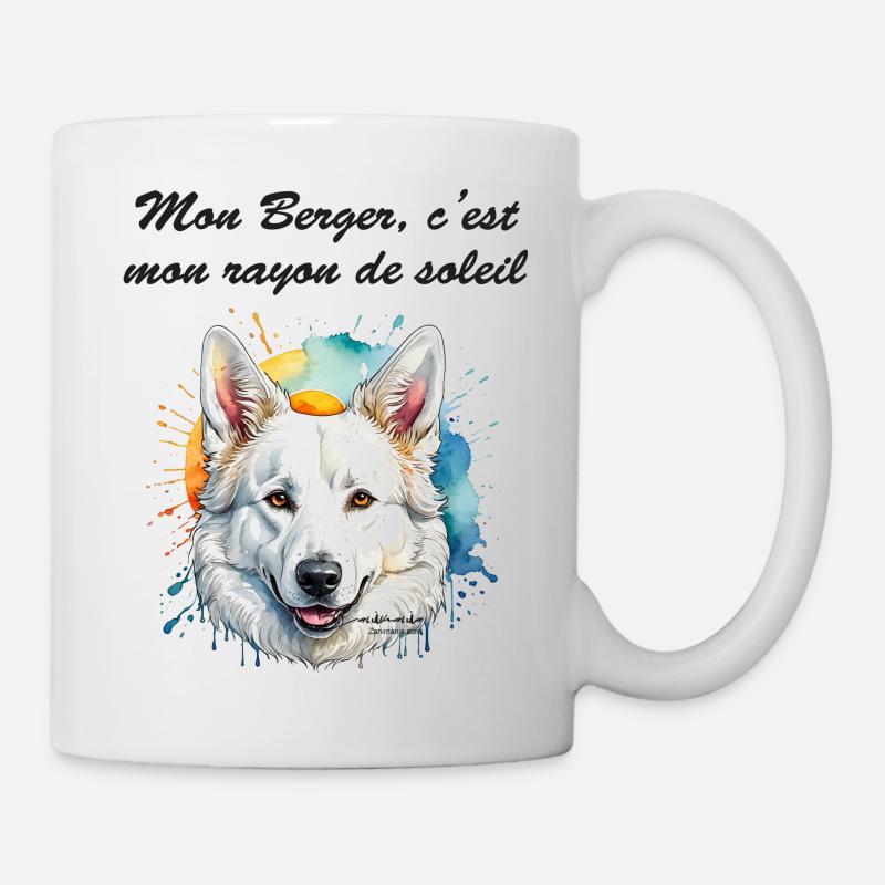 Berger blanc Suisse rayon de soleil - Mug blanc - blanc