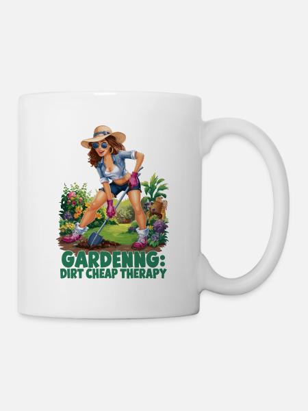 Lustige Gartenarbeit Spruch - Tasse - Weiß