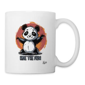 Hide the Pain: Cute Suffering Panda - Mug - white - Right