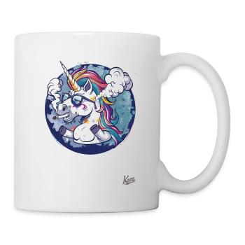 Fumer, drôle, pas cool, anti-héros, perdant, licorne - Mug blanc - blanc - Droite