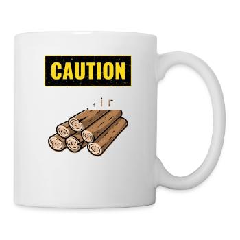 Attention Logger si vous me voyez en train d’exécuter Logging Lumbe - Mug blanc - blanc - Droite