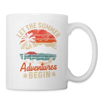 Let The Summer Adventures Begin - Tasse - Weiß - Rechts