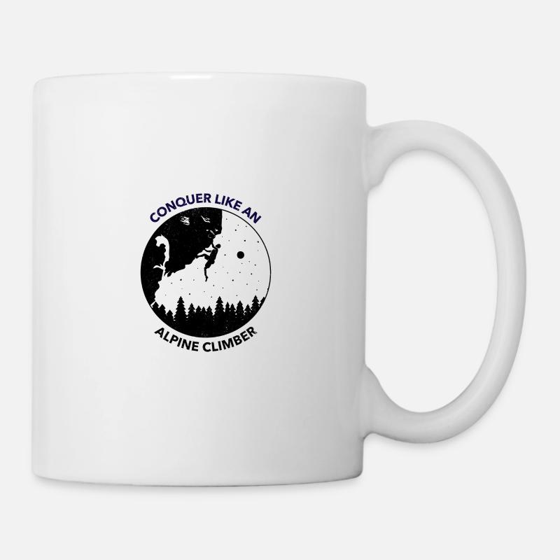 Conquérir comme un grimpeur alpin Design - Mug blanc - blanc