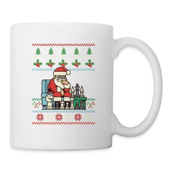 Père Noël jouant aux échecs Noël - Mug blanc - blanc - Droite