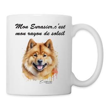 Eurasier rayon de soleil - Mug blanc - blanc - Droite