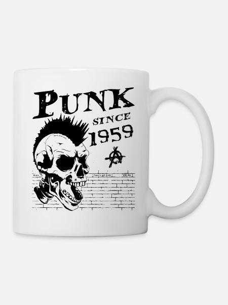 Punks Not Dead, Punk seit 1959, 65 Jahre alt und - Tasse - Weiß