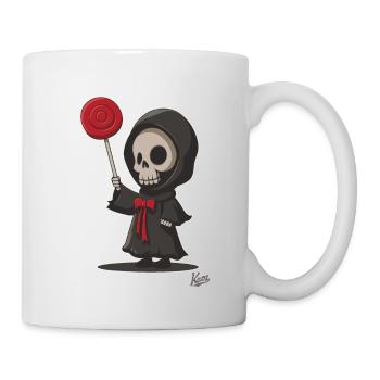 Grim Reaper with delicious lollipop lollipop - Mug - white - Right