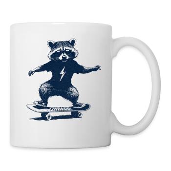 Skating Raccoon - Mug - white - Right
