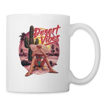 Sonnenuntergang Desert Vibes Urlaub Abenteuer - Tasse - Weiß - Rechts
