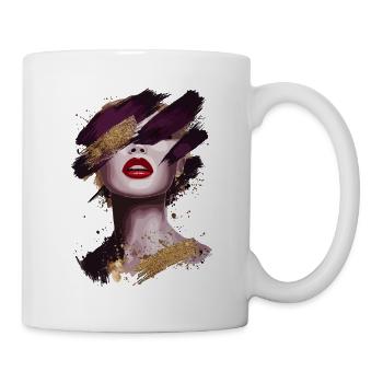 Künstlerisches abstraktes Gesicht für einen Mann - Tasse - Weiß - Rechts