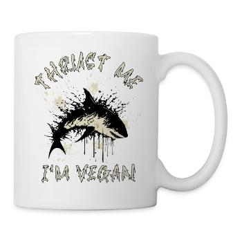 Vegan - Shark - Funny - Mug - white - Right