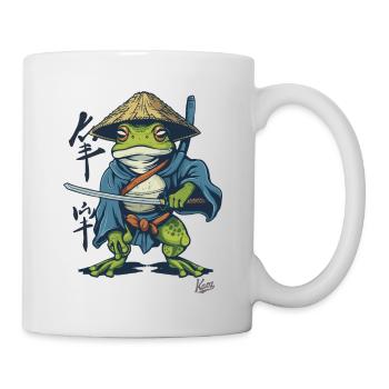 Japanischer Samurai-Ronin-Frosch - Tasse - Weiß - Rechts